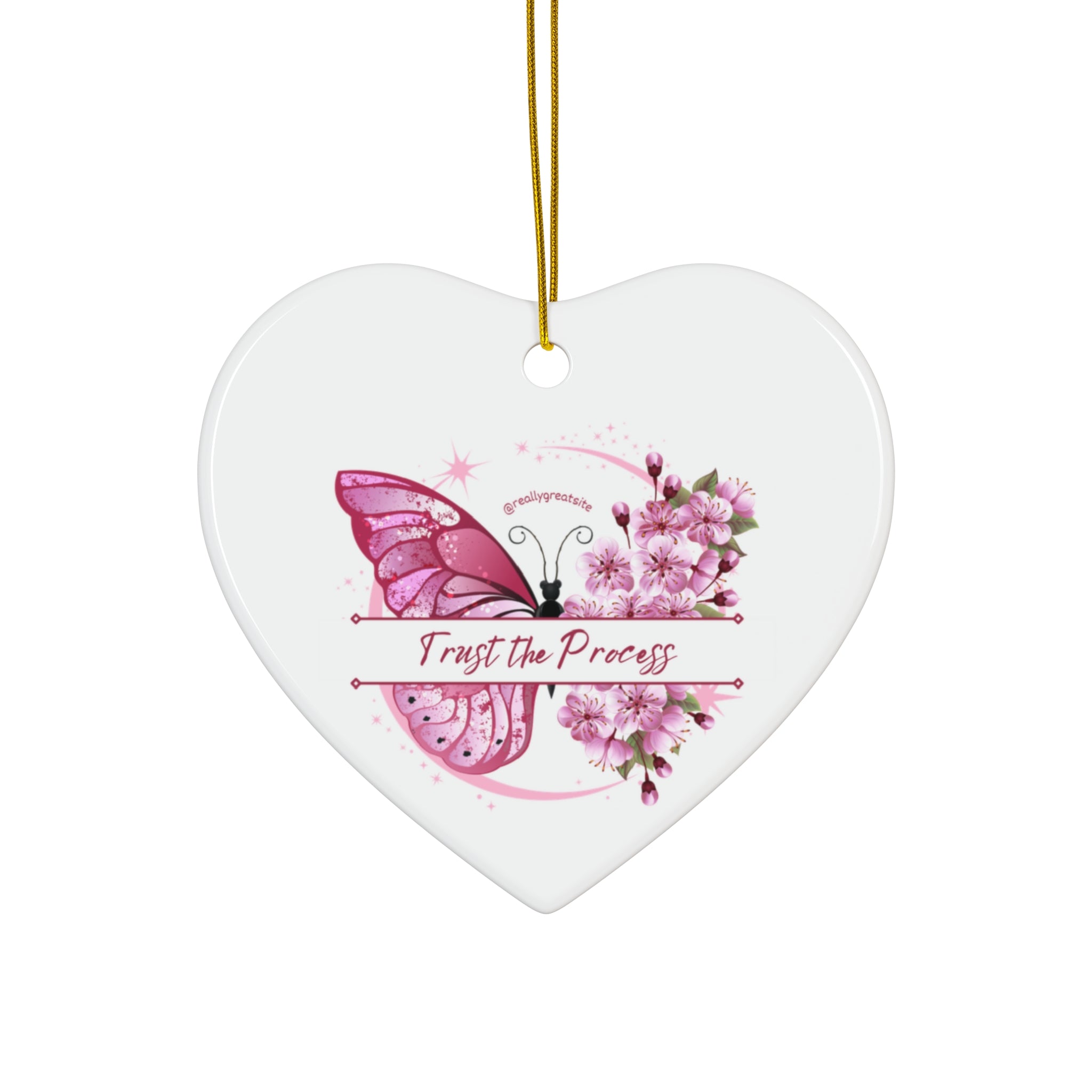 Inspirational Butterfly Ceramic Ornament -