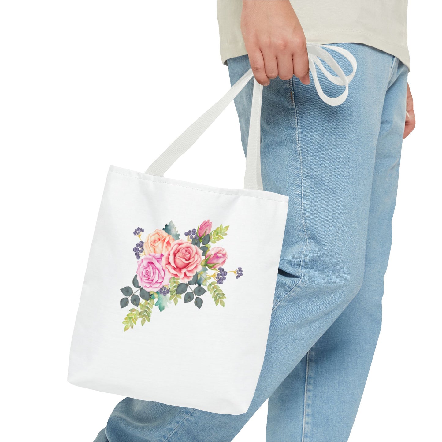 Floral Watercolor Design Tote Bag | Stylish & Functional for Daily Use