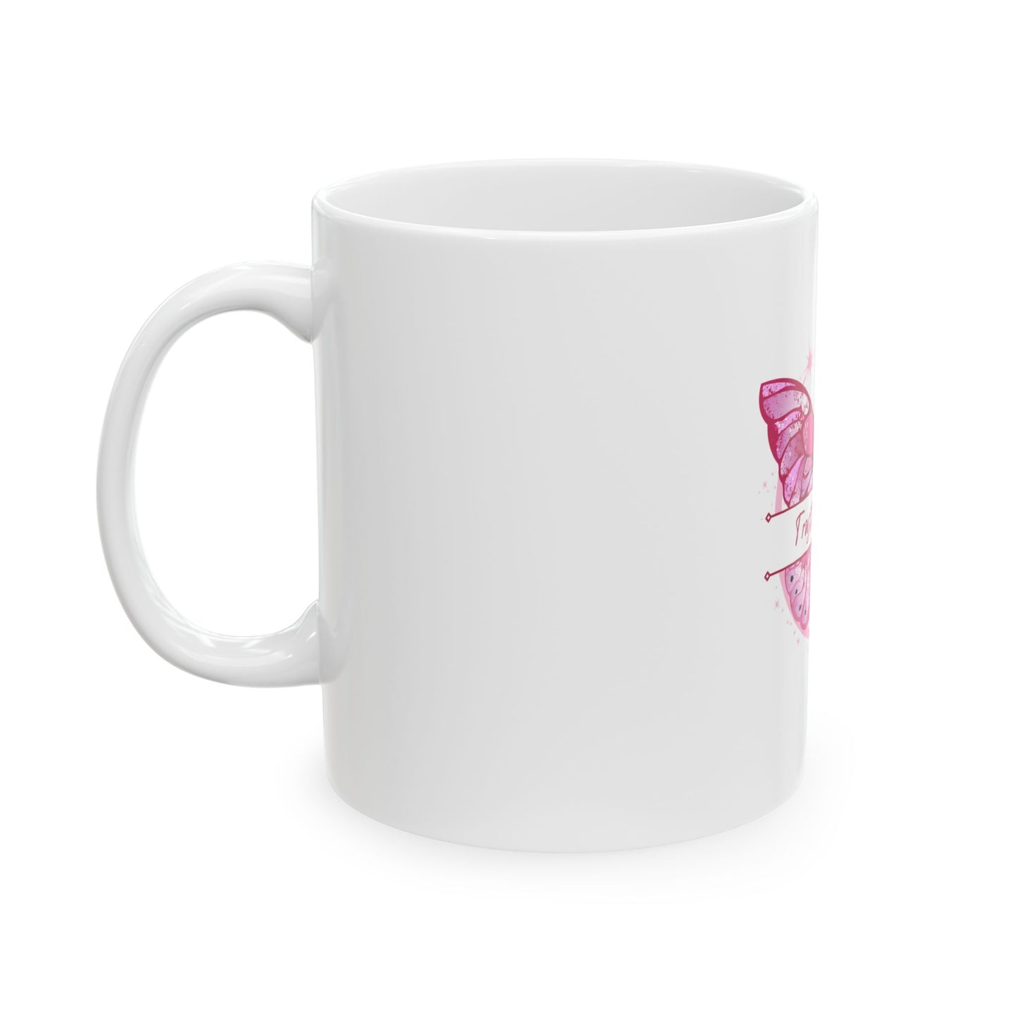 Inspirational Butterfly Ceramic Mug - "Trust the Process" (11oz, 15oz) | Motivational Coffee Mug