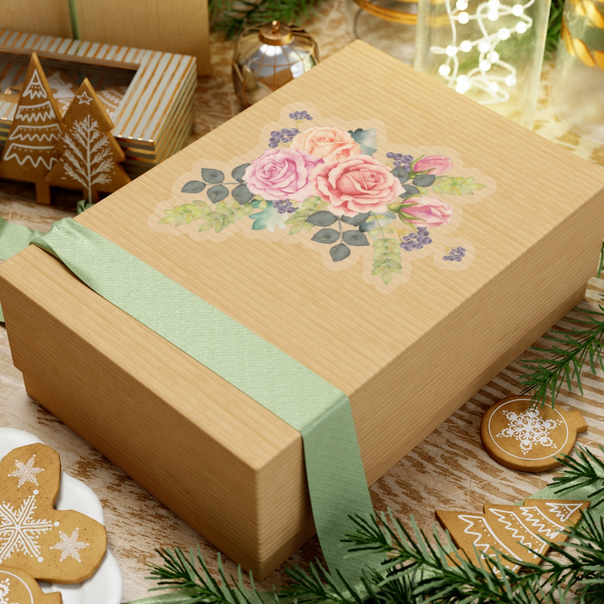 Floral Kiss-Cut Stickers | Elegant Rose Design for Decor & Gifts