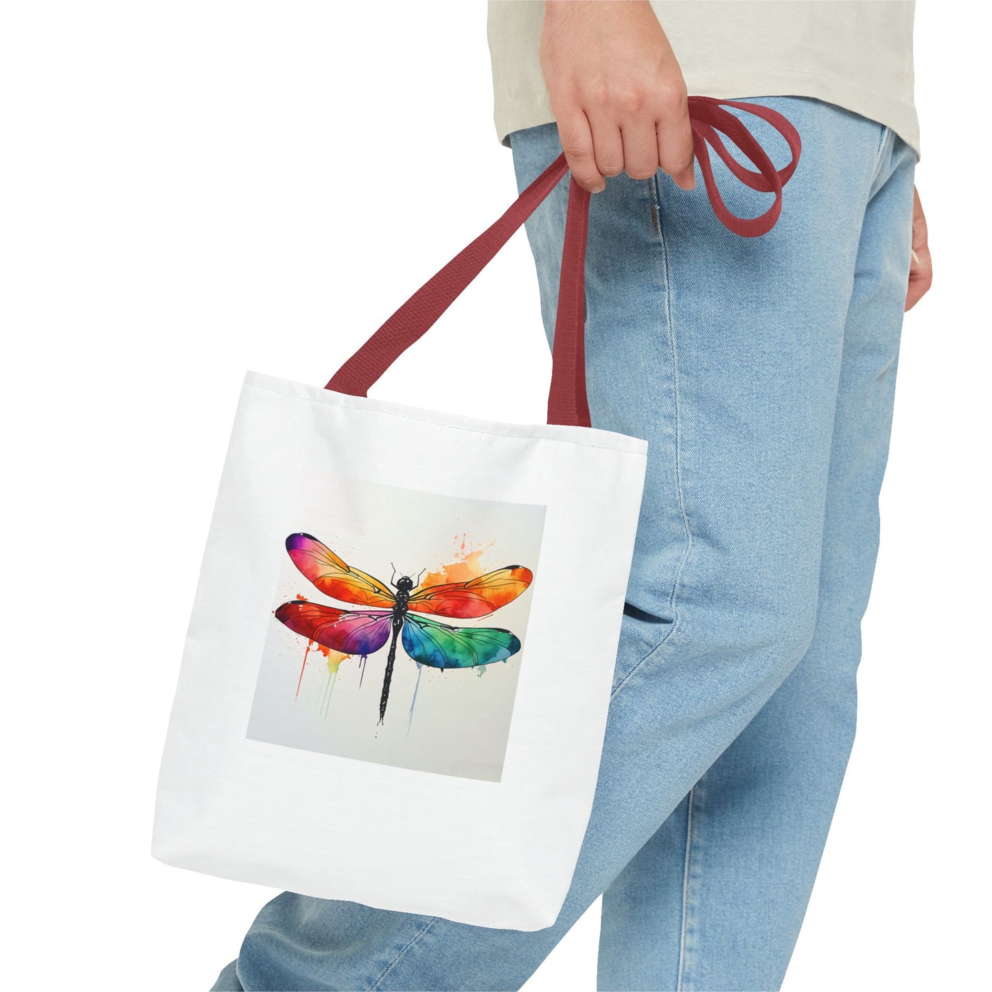 Colorful Dragonfly Art Tote Bag | Nature-Inspired Carryall for Outdoor Enthusiasts