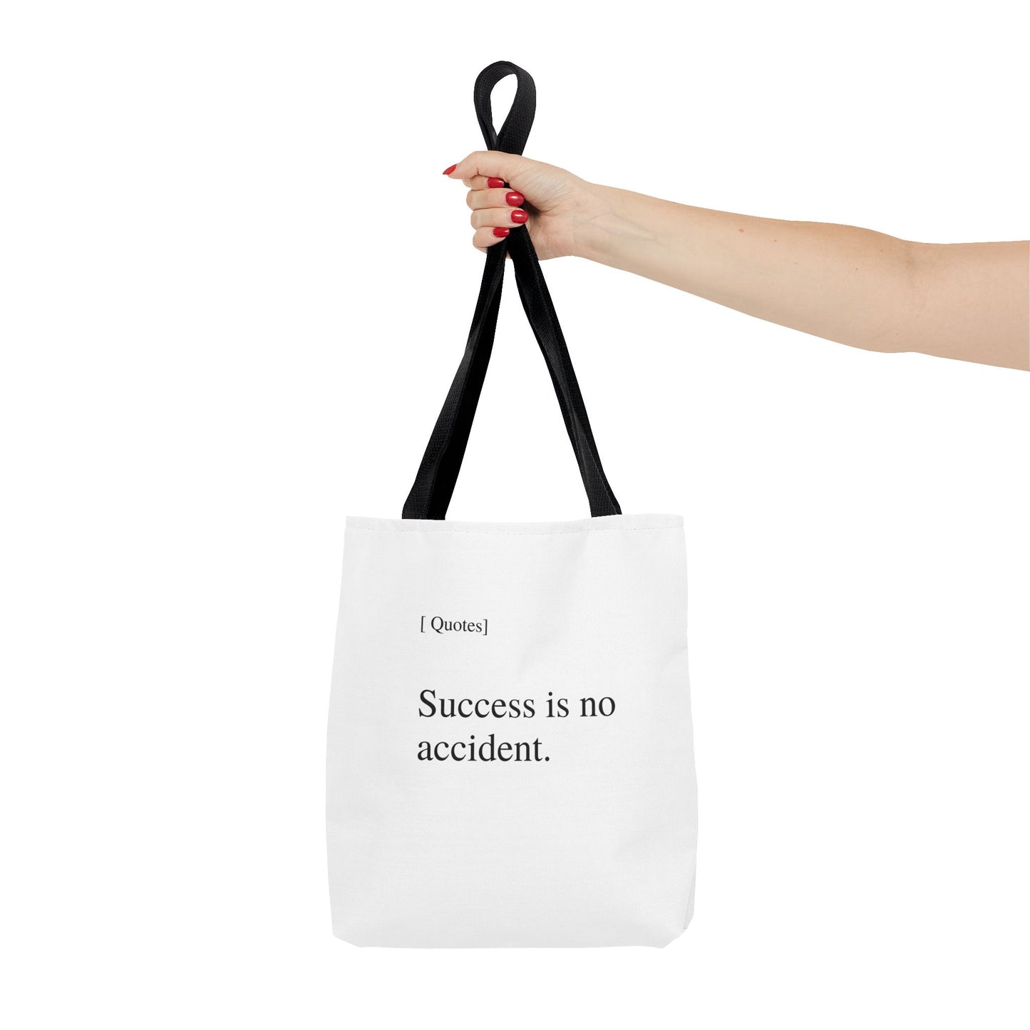 Inspirational Quote Tote Bag - "Success is No Accident" | Motivational Canvas Carryall