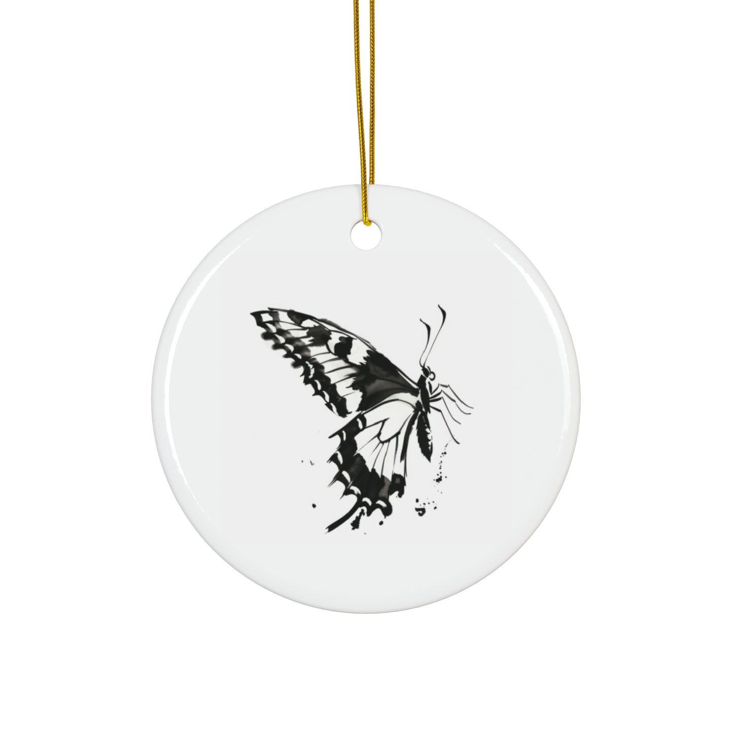 Elegant Butterfly Ceramic Ornament - Perfect for Holidays and Nature Lovers