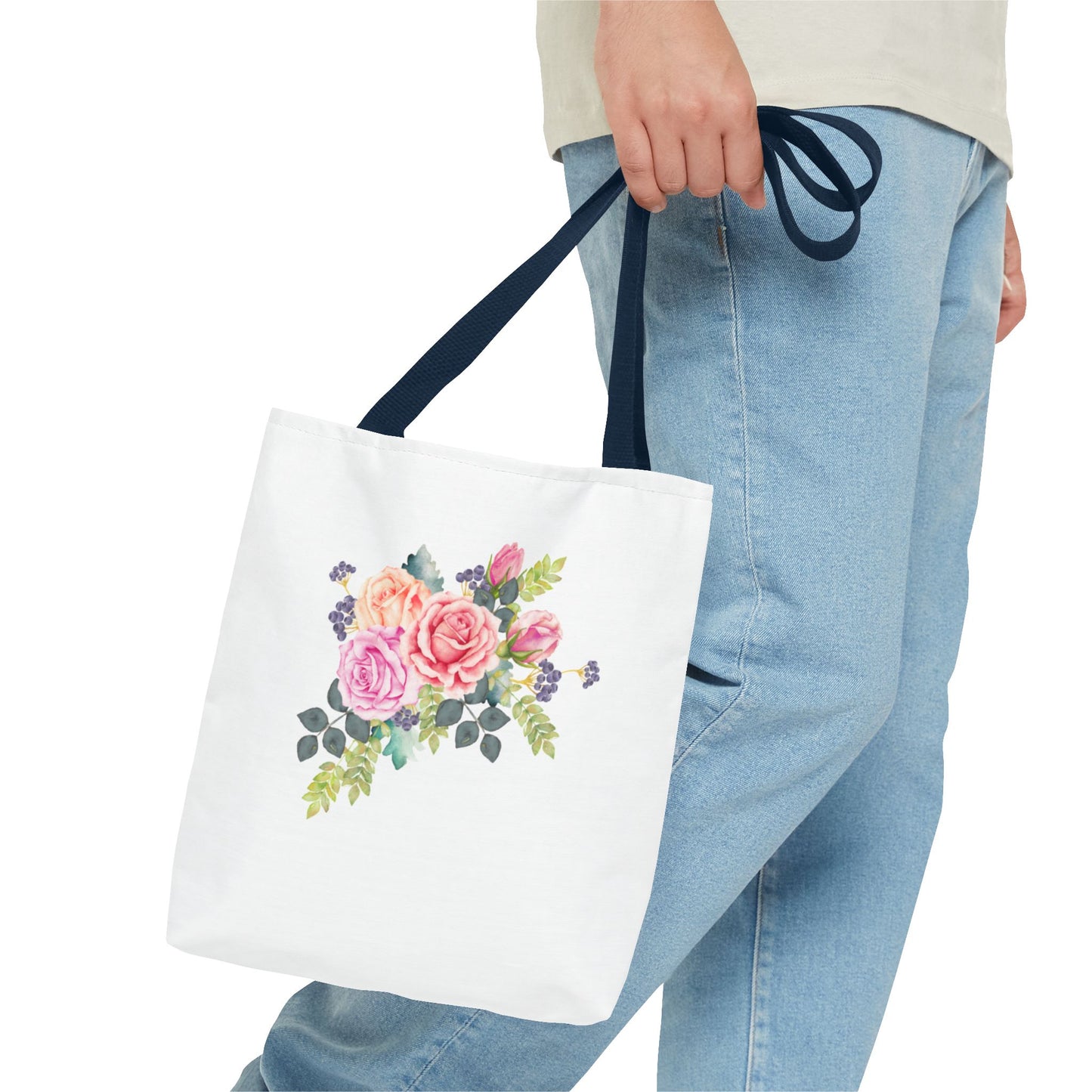 Floral Watercolor Design Tote Bag | Stylish & Functional for Daily Use