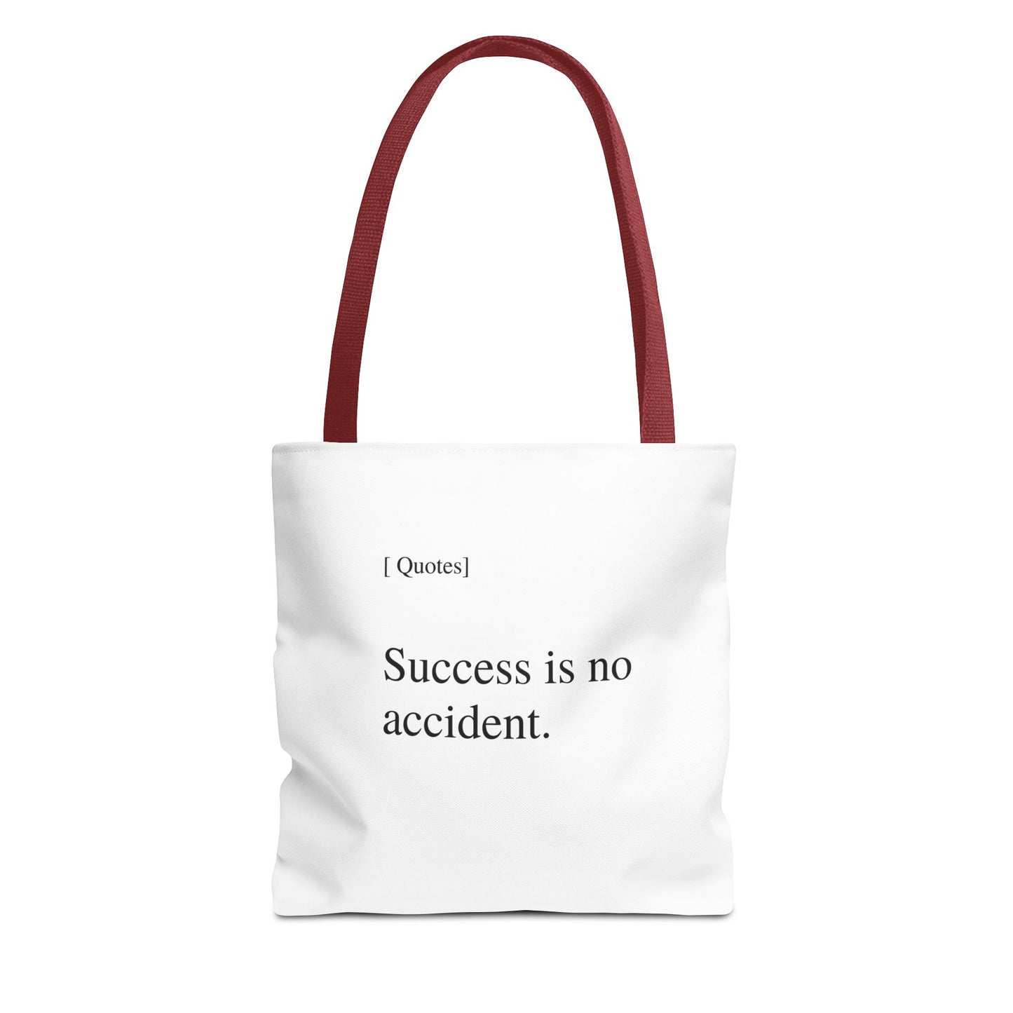 Inspirational Quote Tote Bag - "Success is No Accident" | Motivational Canvas Carryall