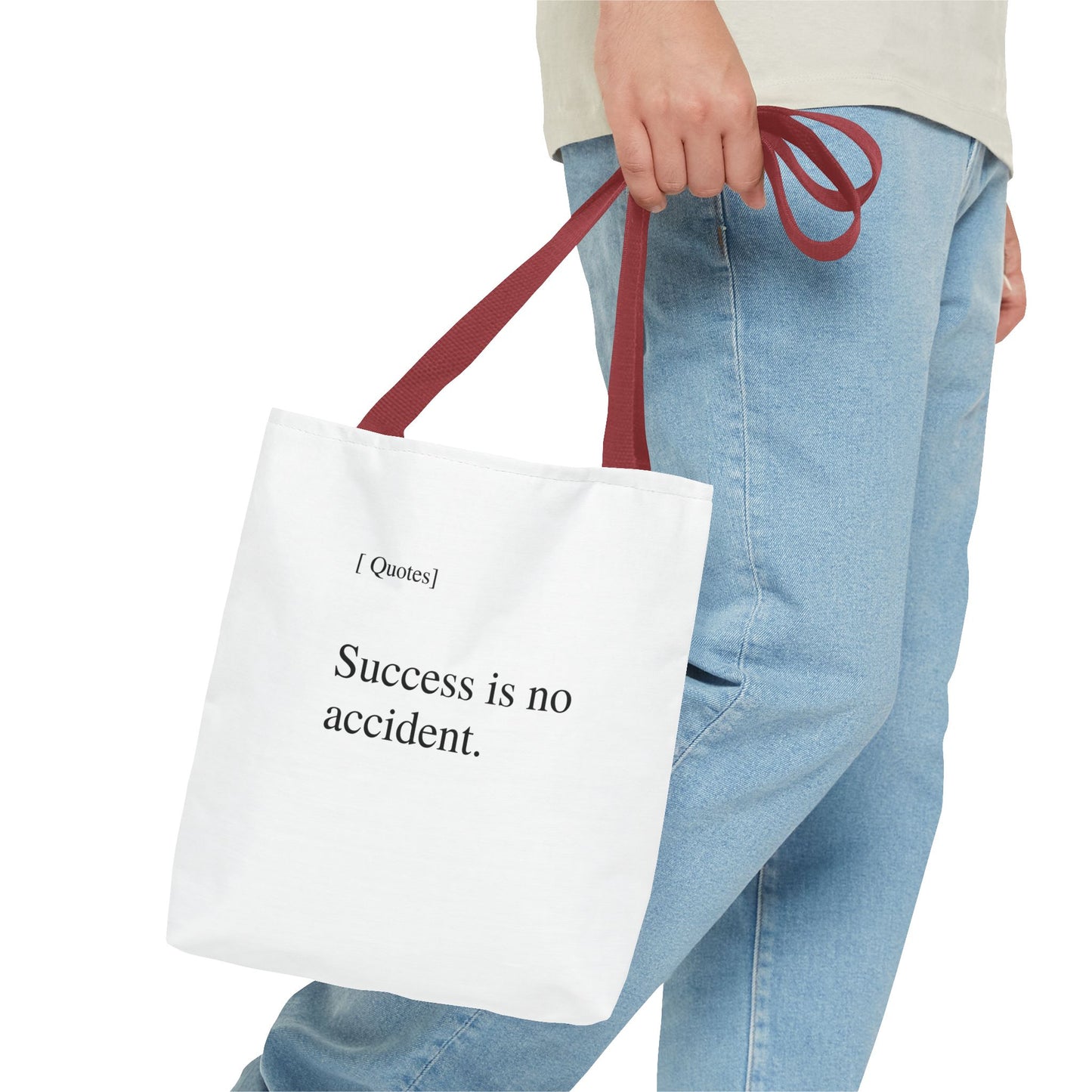 Inspirational Quote Tote Bag - "Success is No Accident" | Motivational Canvas Carryall