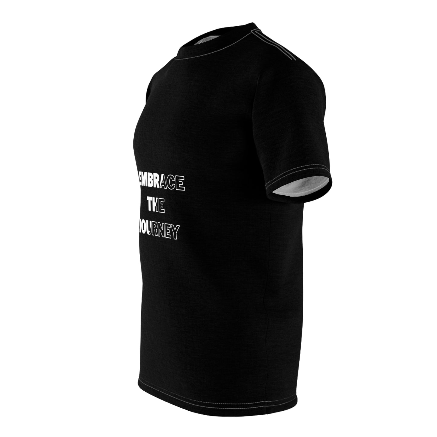 T-shirt unisexe coupé et cousu Embrace the Journey - T-shirt graphique motivant