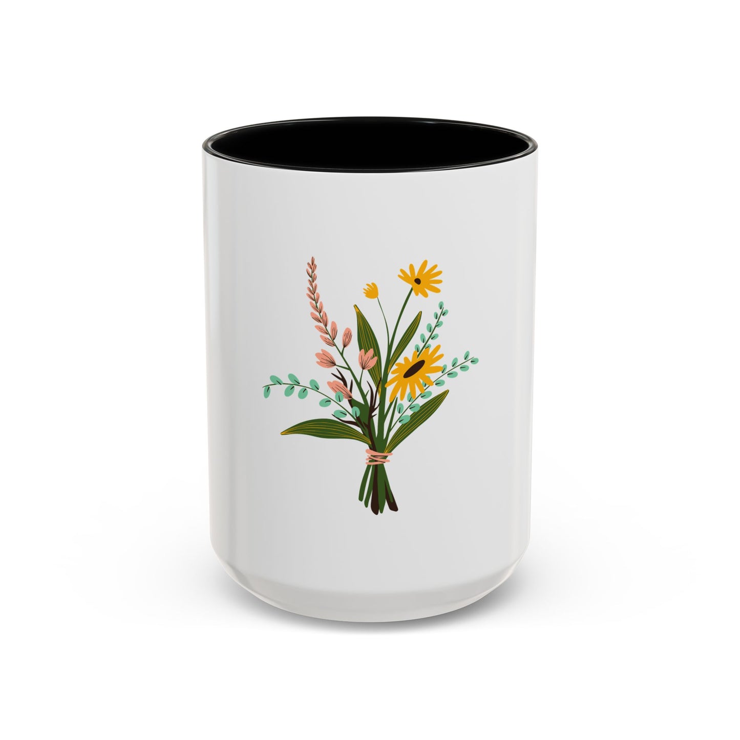 Taza de café con detalles florales: 11 oz y 15 oz: regalo perfecto para los amantes de la naturaleza