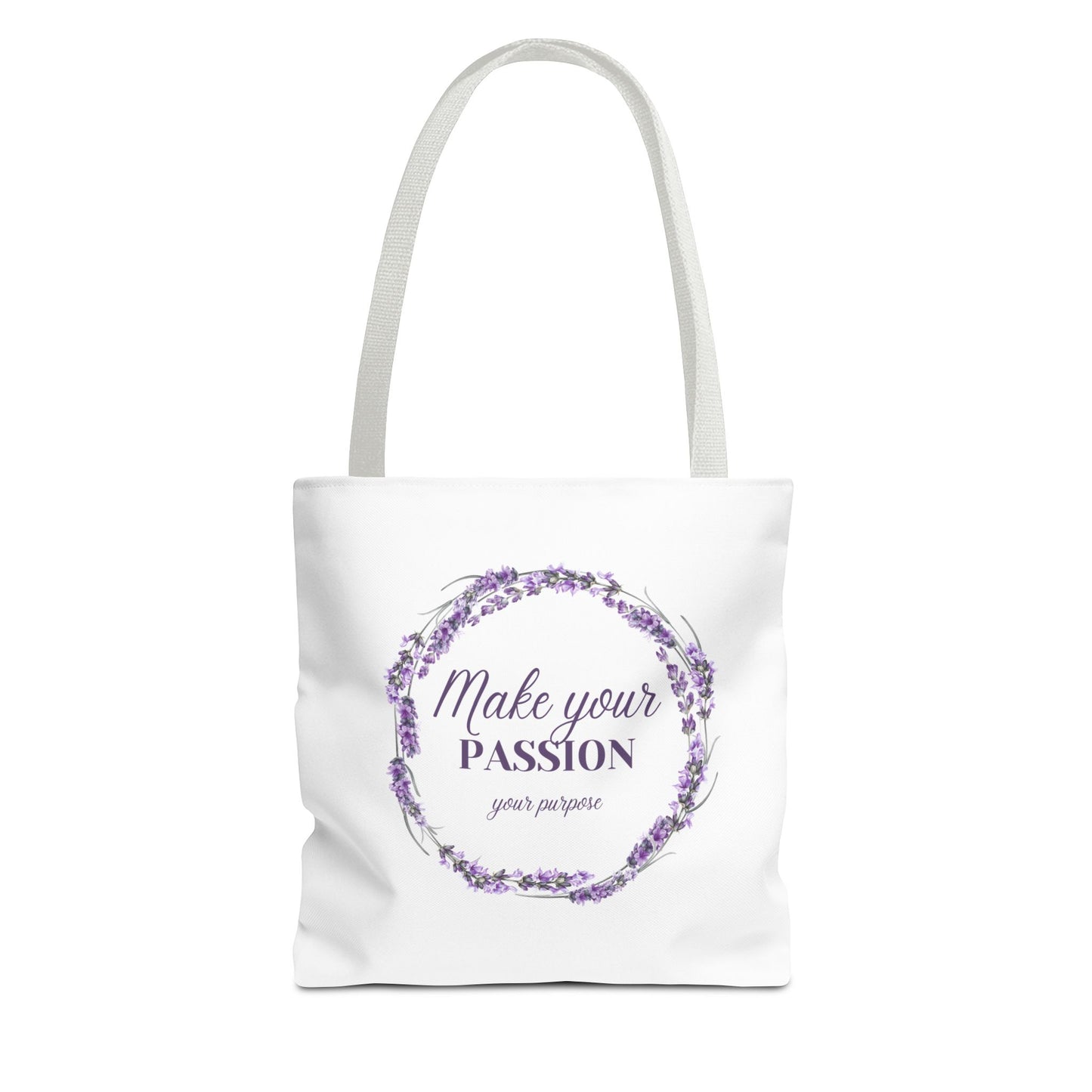 Sac fourre-tout floral motivant - « Faites de votre passion votre objectif »