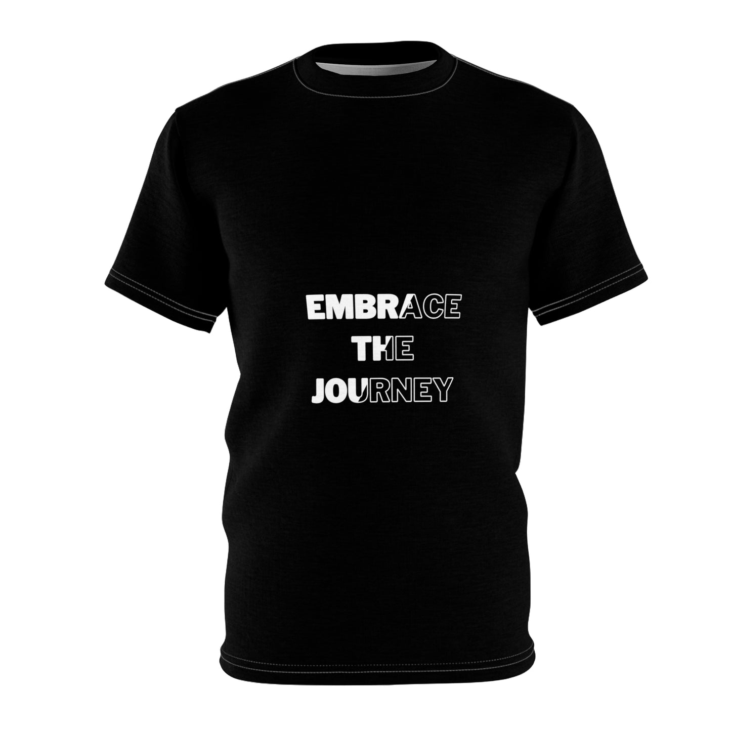 T-shirt unisexe coupé et cousu Embrace the Journey - T-shirt graphique motivant