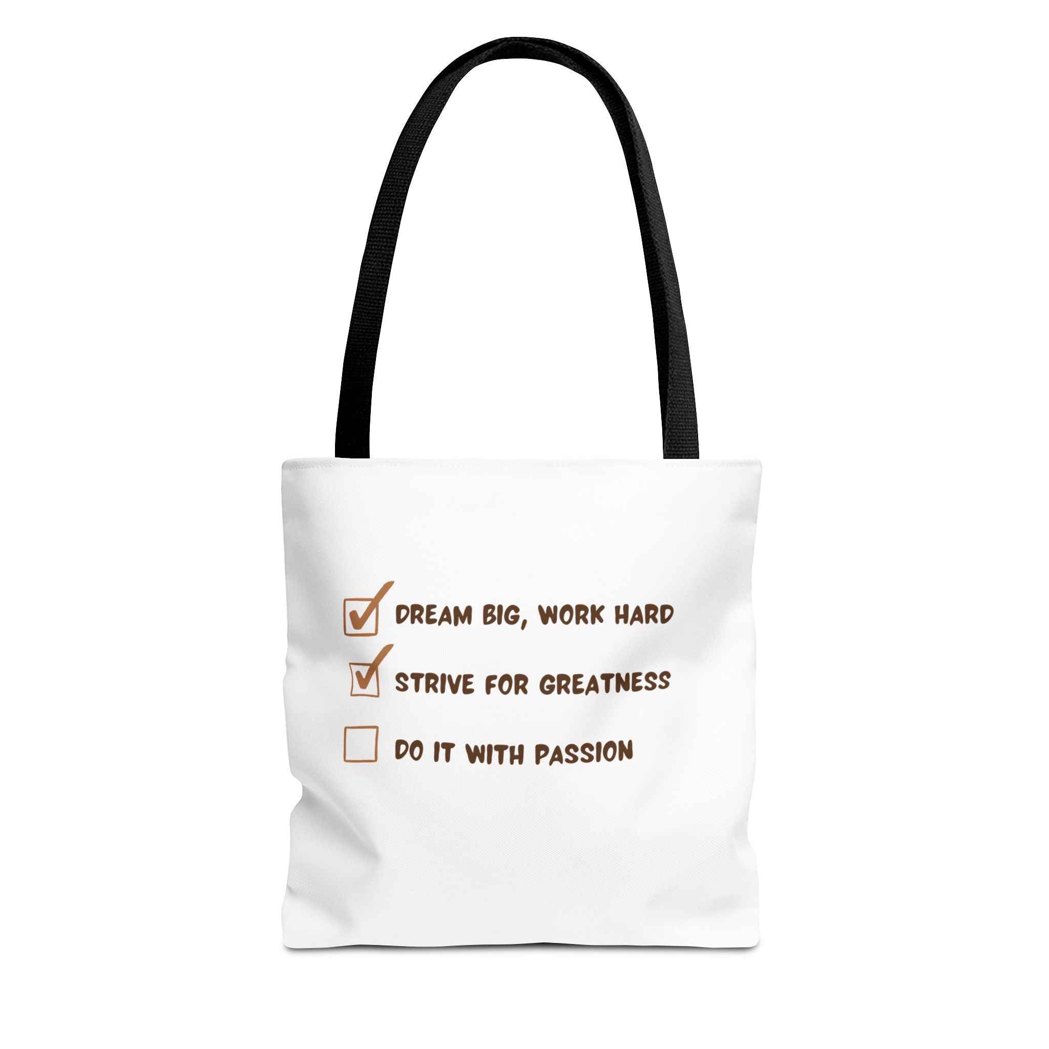 Sac fourre-tout motivant – Rêvez grand, travaillez dur, passion