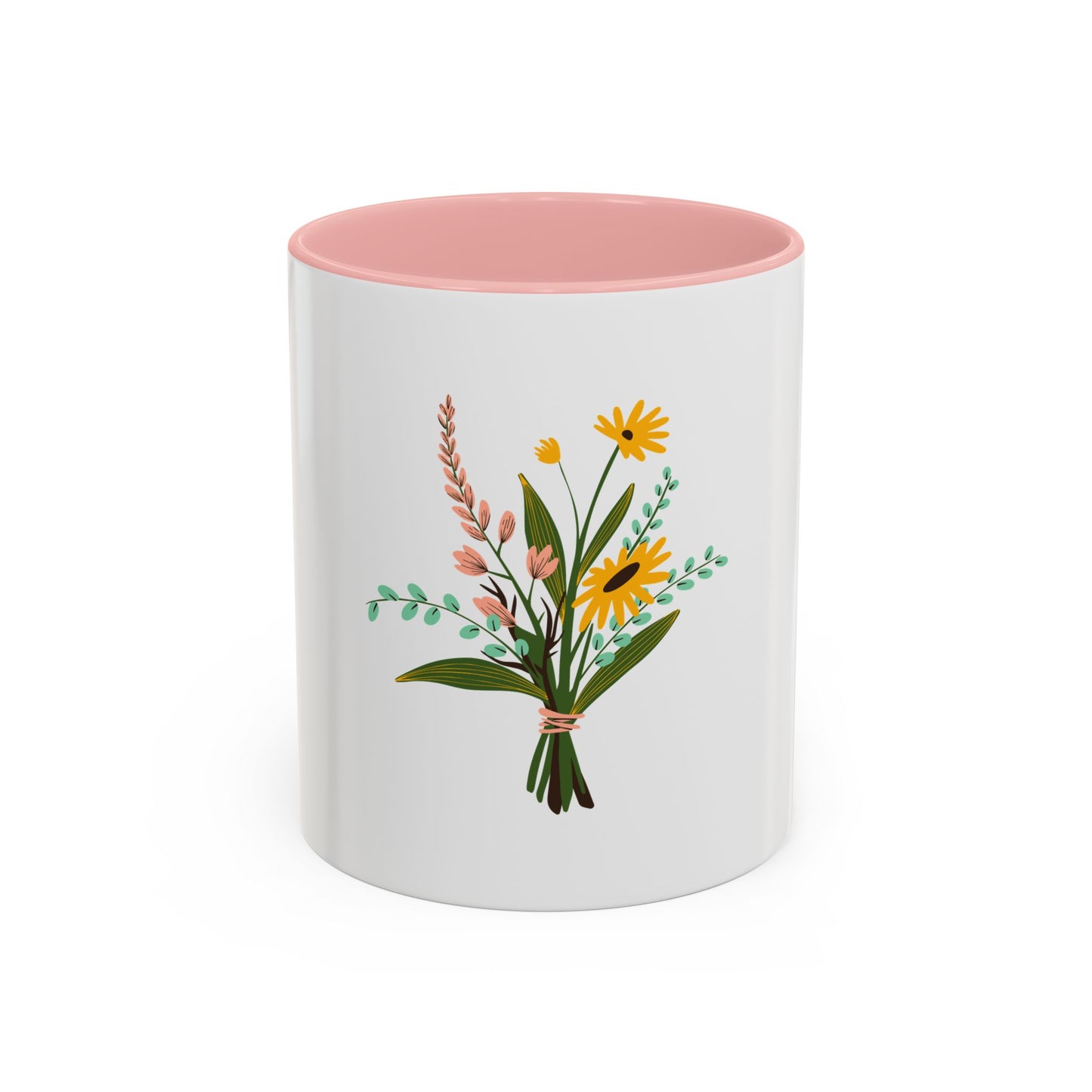 Taza de café con detalles florales: 11 oz y 15 oz: regalo perfecto para los amantes de la naturaleza