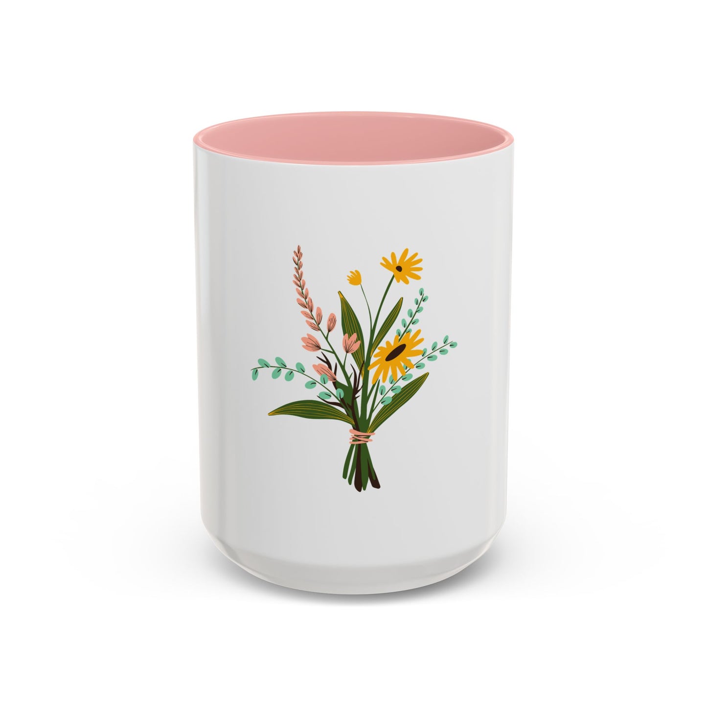 Taza de café con detalles florales: 11 oz y 15 oz: regalo perfecto para los amantes de la naturaleza