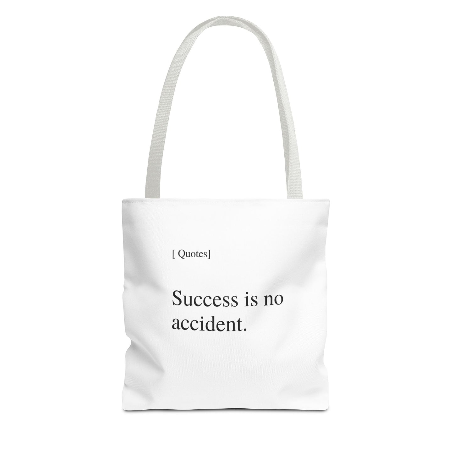Inspirational Quote Tote Bag - "Success is No Accident" | Motivational Canvas Carryall