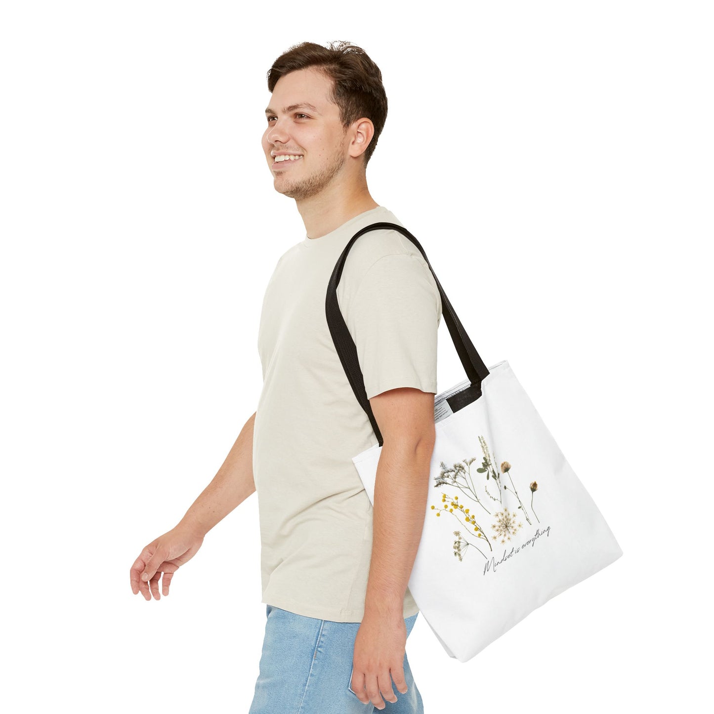 Bolsa de mano de mindfulness: diseño floral para un ambiente relajante