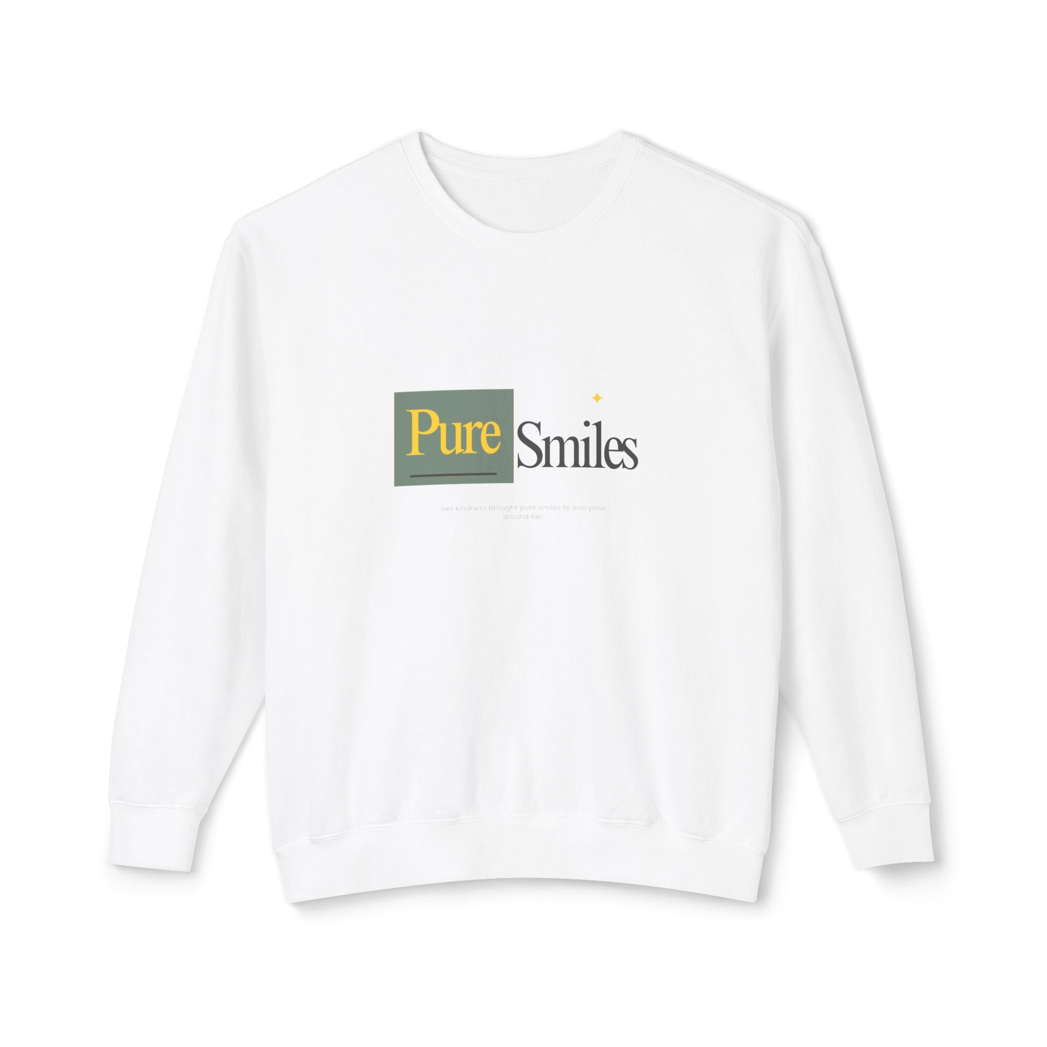 Pure Smiles Lightweight Crewneck Sweatshirt | Perfect for Any Occasion Unisex Wear