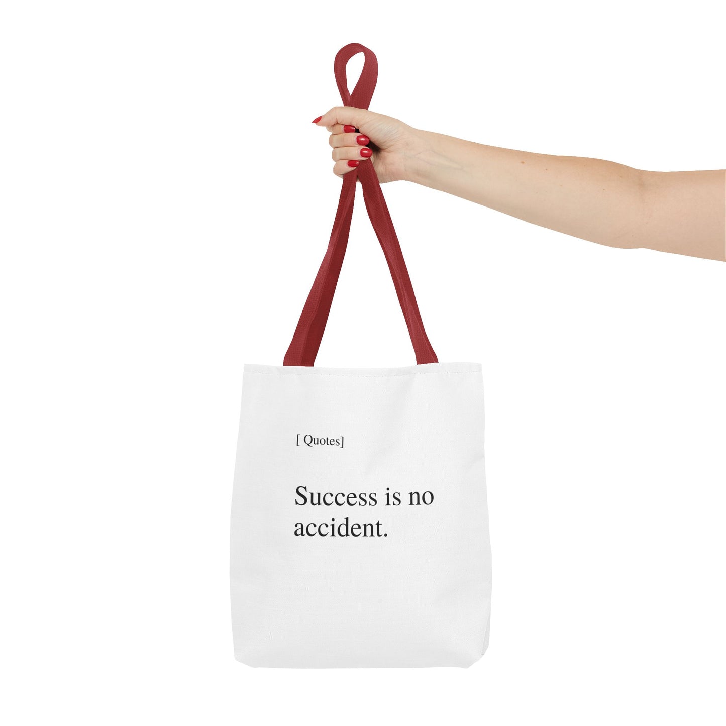 Inspirational Quote Tote Bag - "Success is No Accident" | Motivational Canvas Carryall