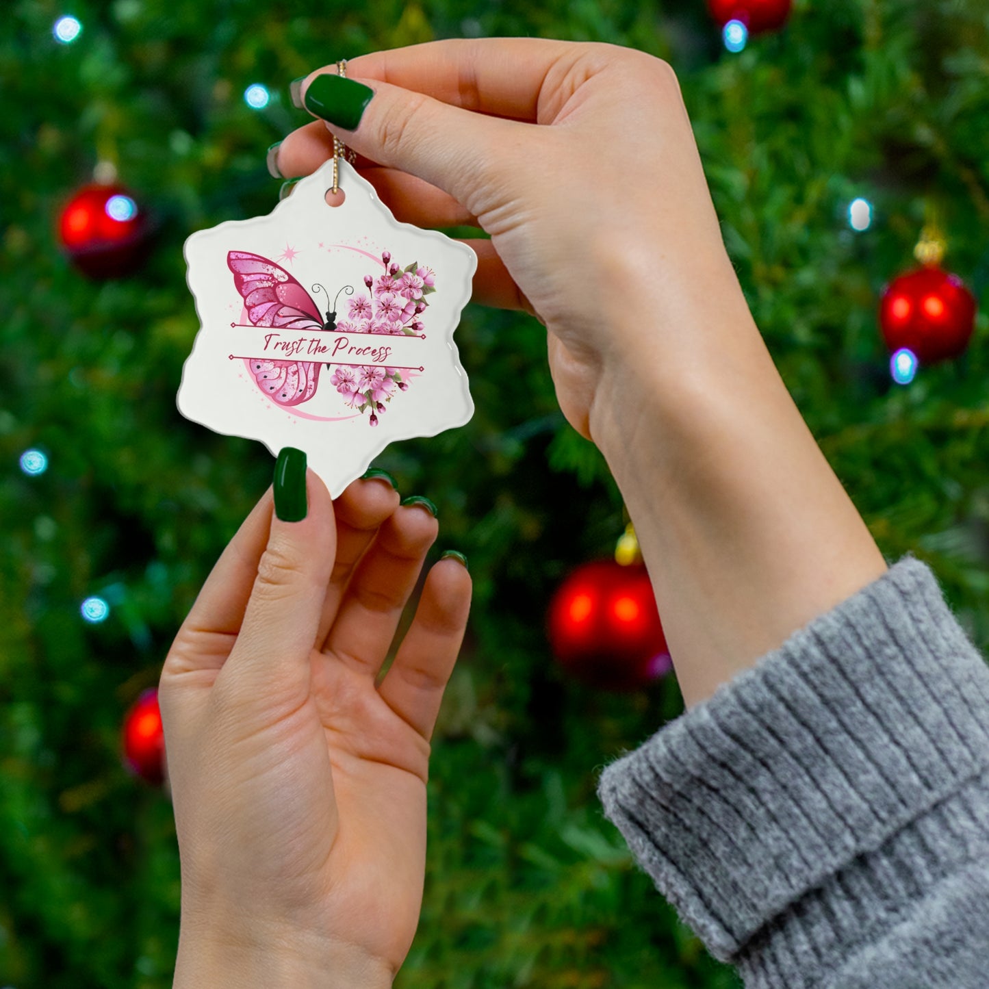 Ceramic Ornament Set (4 Shapes) | Decorative Home Accent