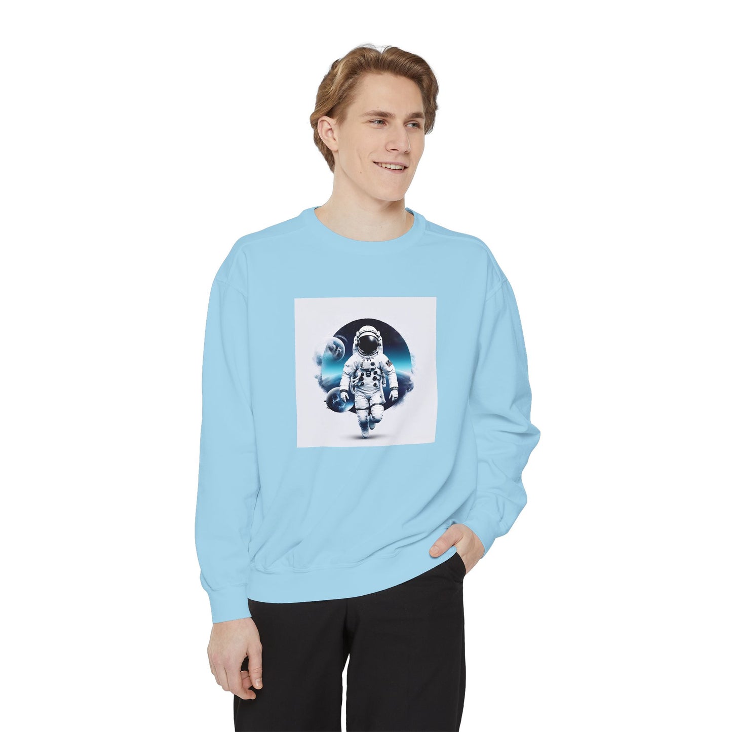 Sweat-shirt unisexe Astronaut Adventure | Vêtements décontractés teints en pièce