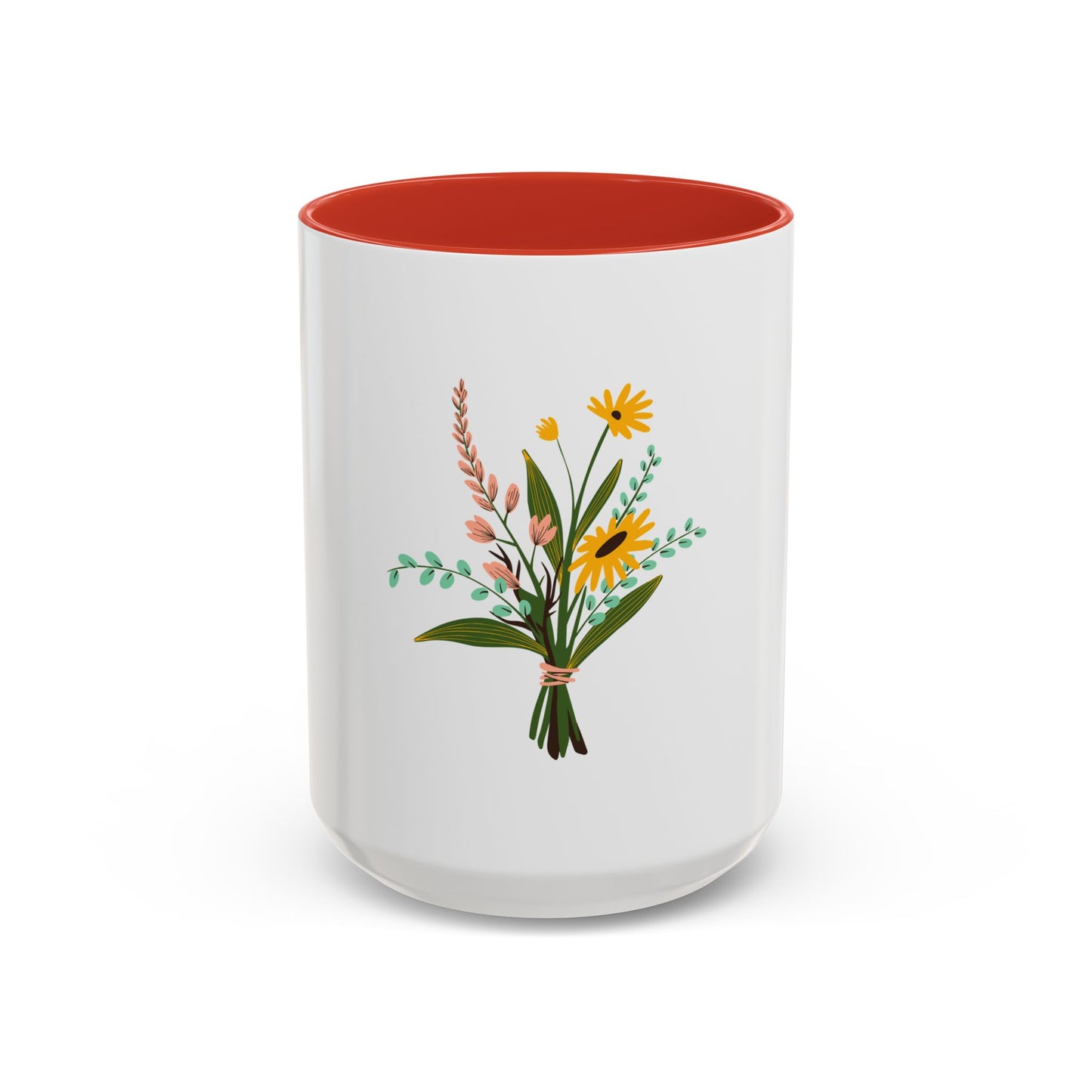 Taza de café con detalles florales: 11 oz y 15 oz: regalo perfecto para los amantes de la naturaleza