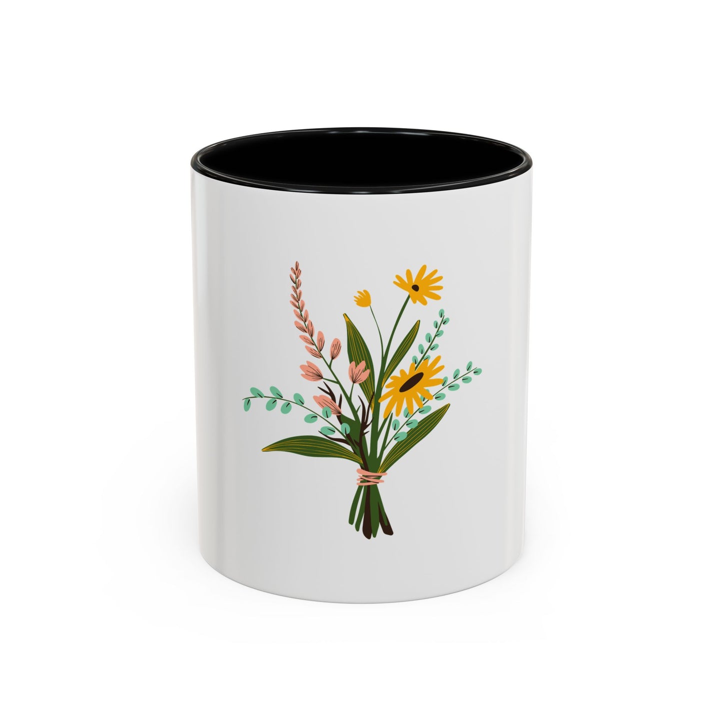 Taza de café con detalles florales: 11 oz y 15 oz: regalo perfecto para los amantes de la naturaleza