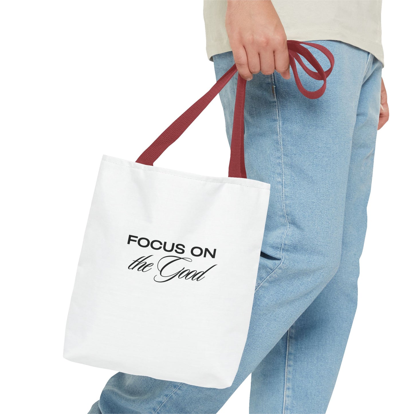 Inspirational Tote Bag - 'Focus on the Good' | Motivational Canvas Bag