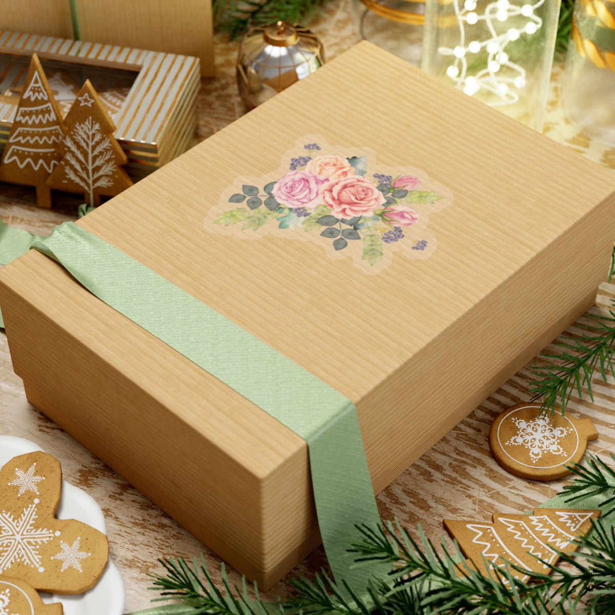 Floral Kiss-Cut Stickers | Elegant Rose Design for Decor & Gifts