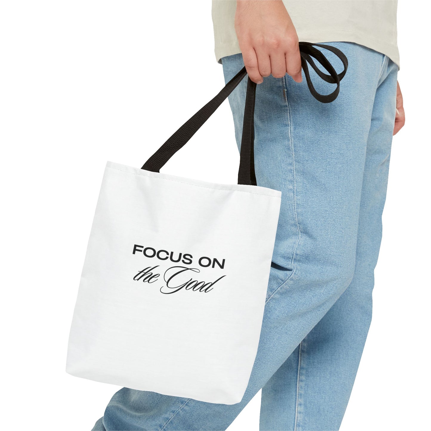 Inspirational Tote Bag - 'Focus on the Good' | Motivational Canvas Bag