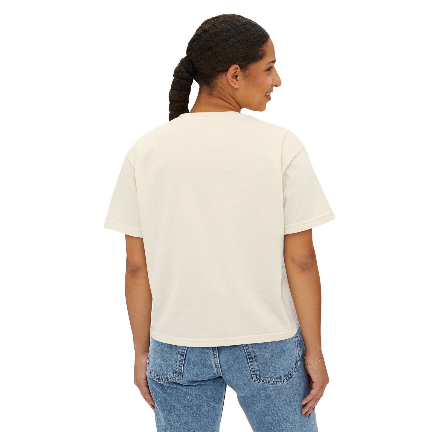 Women's Boxy Tee - Happiness is LOVE Graphic T-Shirt | Comfortable Fit