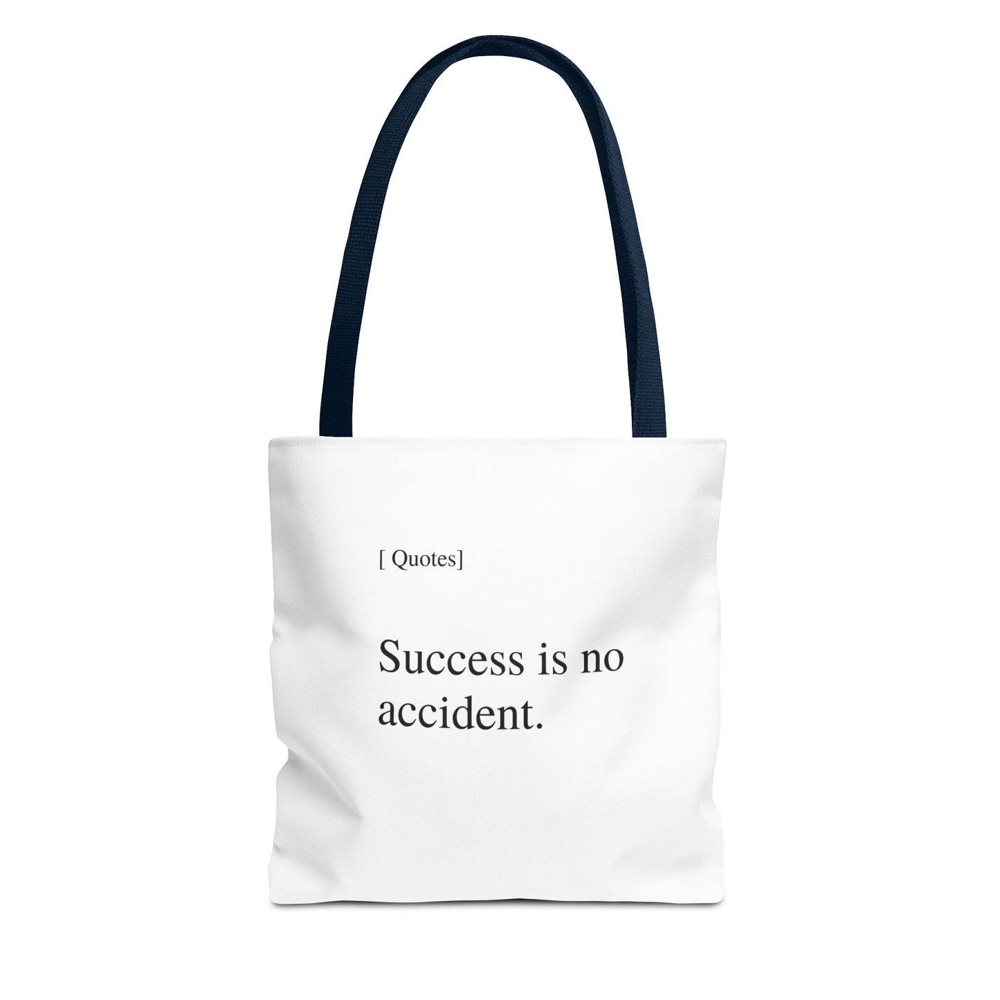Inspirational Quote Tote Bag - "Success is No Accident" | Motivational Canvas Carryall