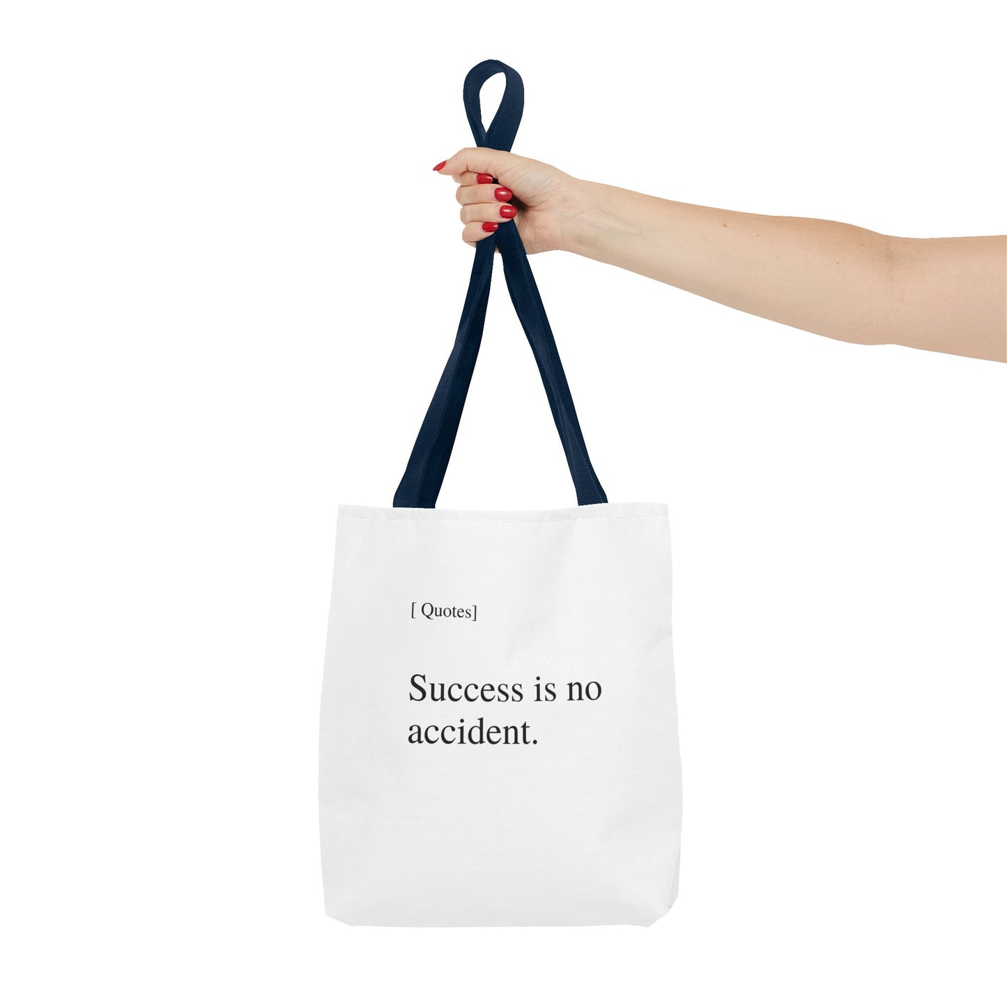 Inspirational Quote Tote Bag - "Success is No Accident" | Motivational Canvas Carryall