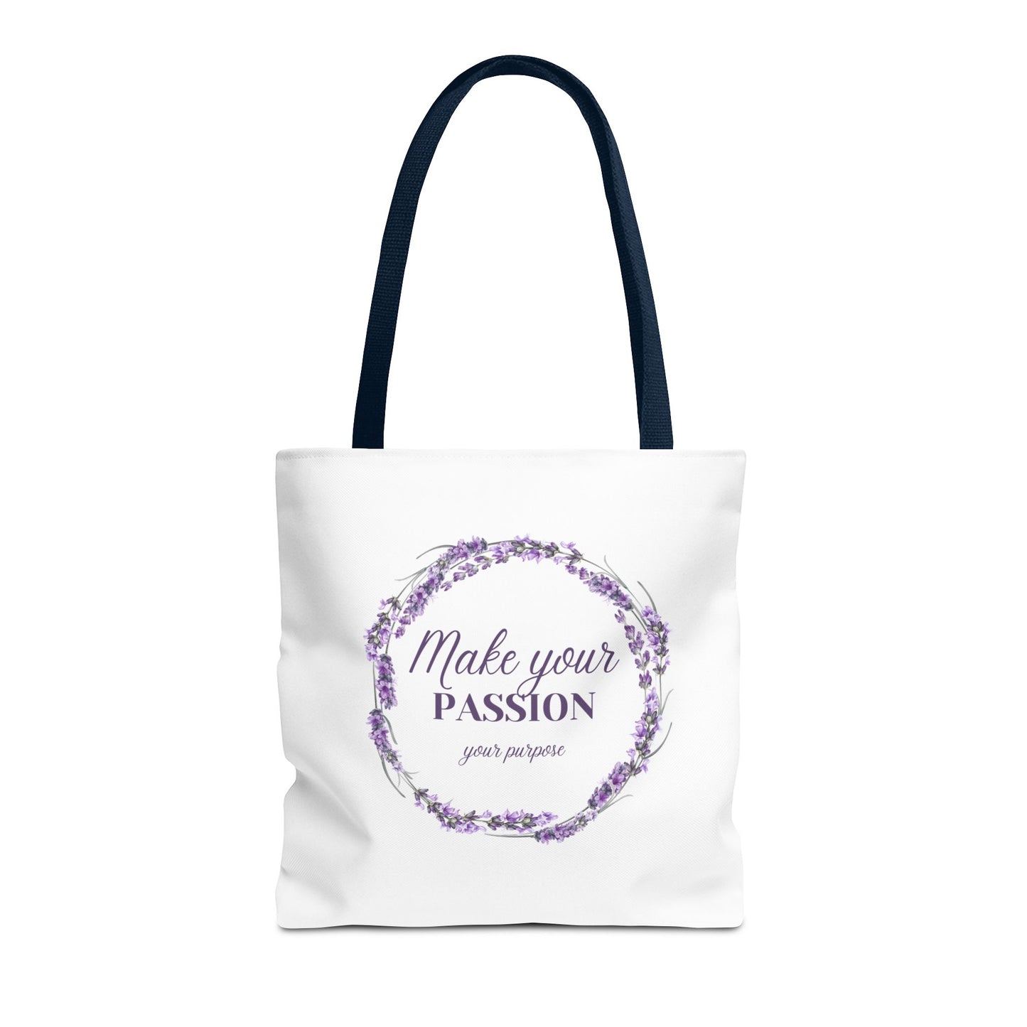 Sac fourre-tout floral motivant - « Faites de votre passion votre objectif »