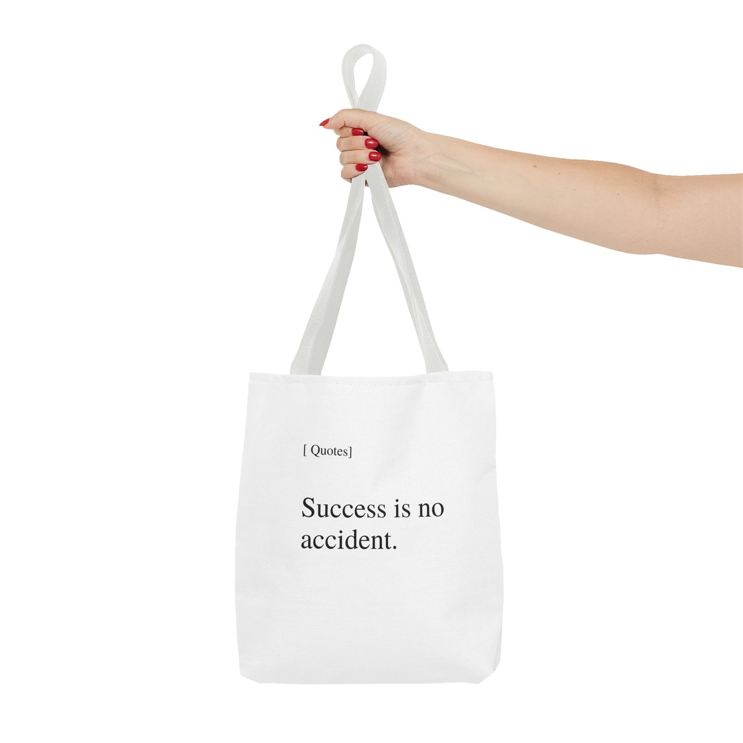 Inspirational Quote Tote Bag - "Success is No Accident" | Motivational Canvas Carryall