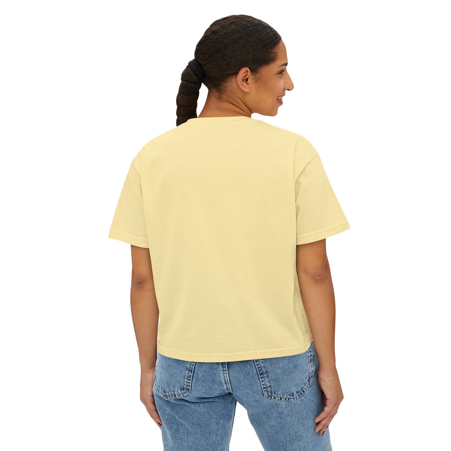 Women's Boxy Tee - Happiness is LOVE Graphic T-Shirt | Comfortable Fit
