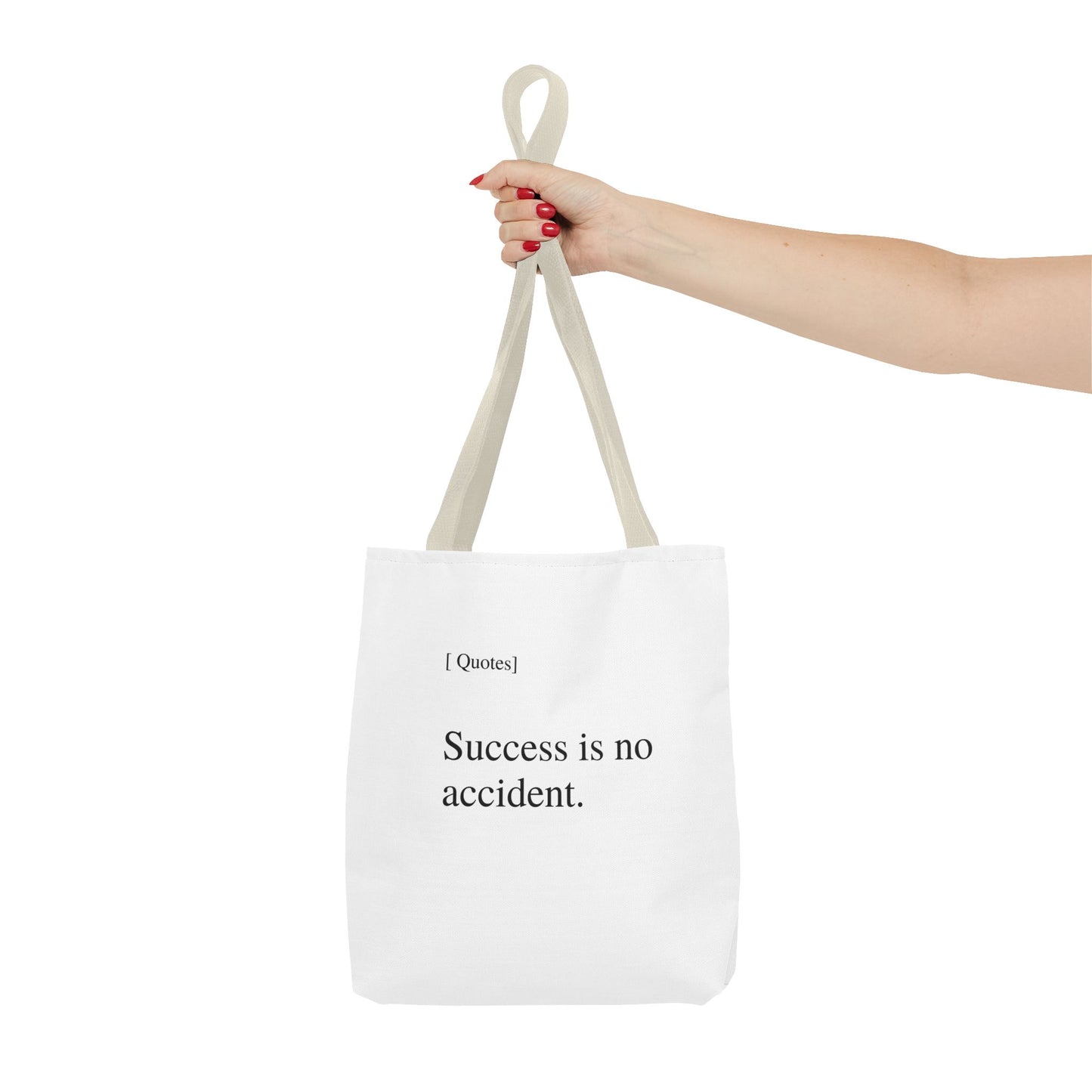 Inspirational Quote Tote Bag - "Success is No Accident" | Motivational Canvas Carryall
