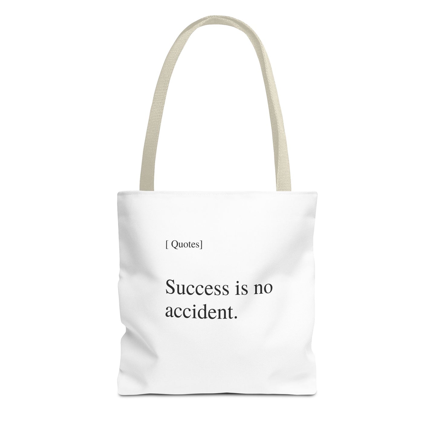 Inspirational Quote Tote Bag - "Success is No Accident" | Motivational Canvas Carryall