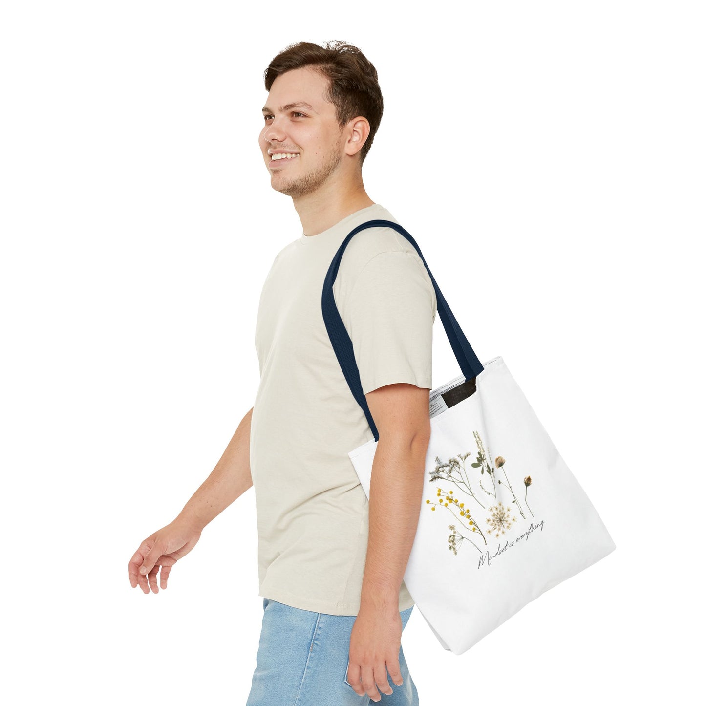 Bolsa de mano de mindfulness: diseño floral para un ambiente relajante