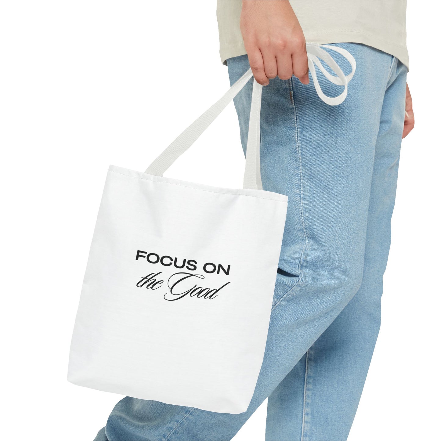 Inspirational Tote Bag - 'Focus on the Good' | Motivational Canvas Bag