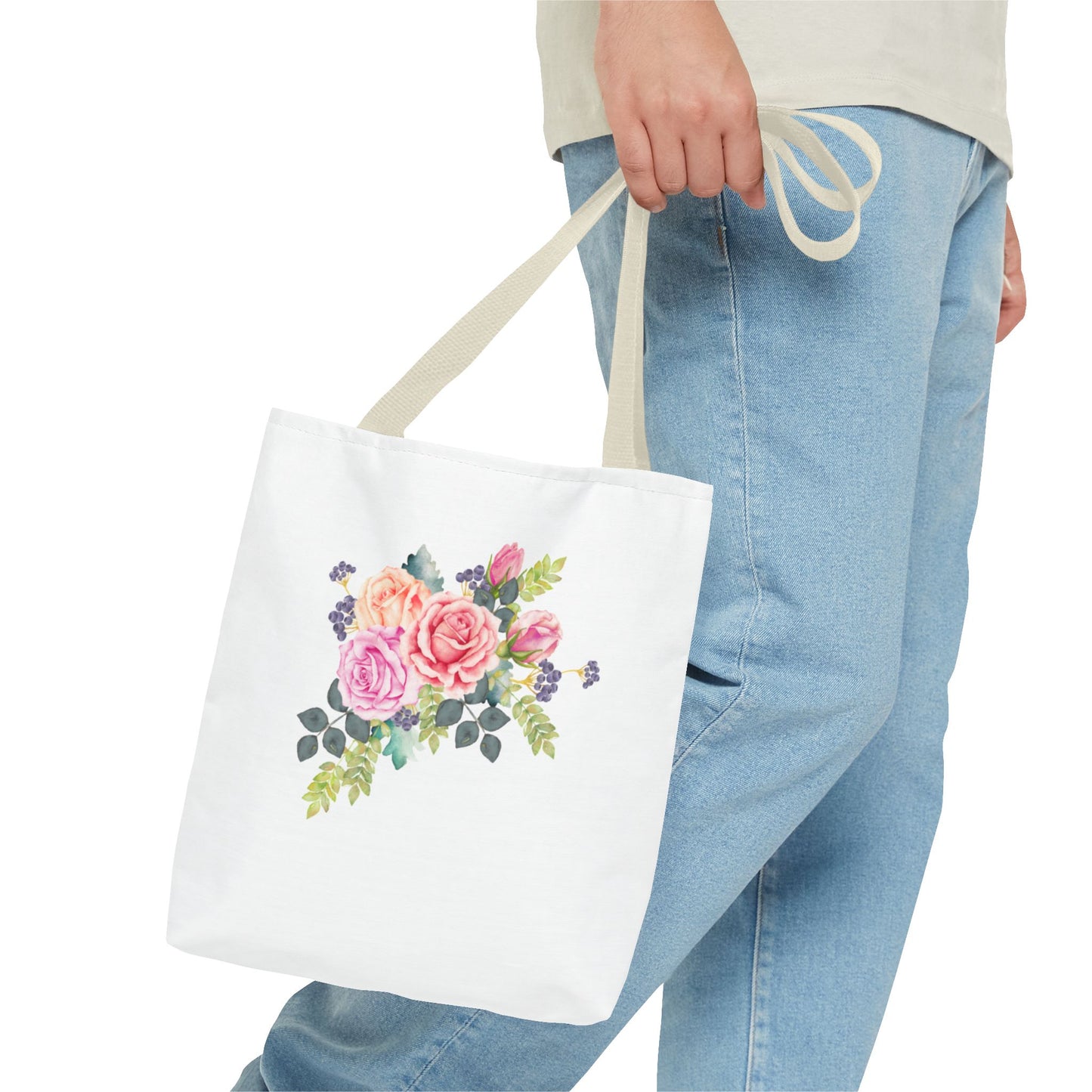 Floral Watercolor Design Tote Bag | Stylish & Functional for Daily Use