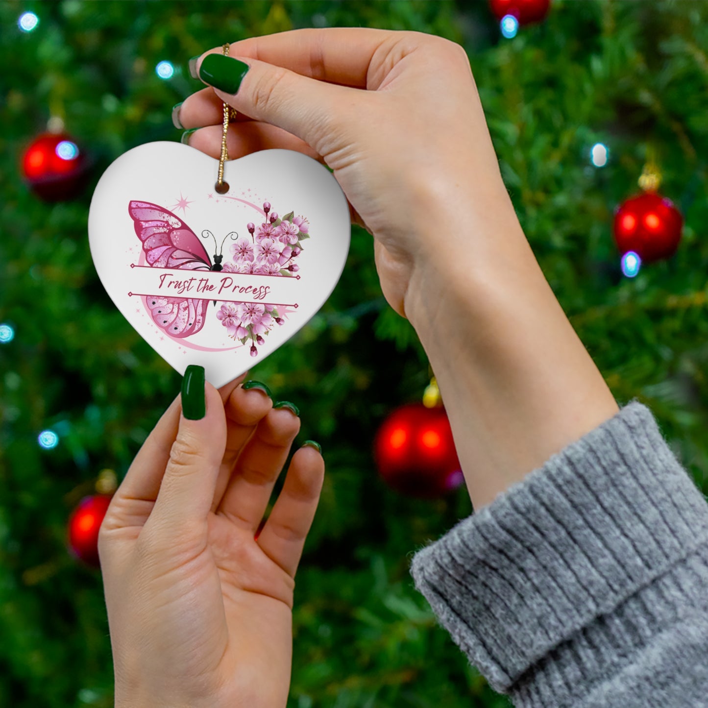 Ceramic Ornament Set (4 Shapes) | Decorative Home Accent
