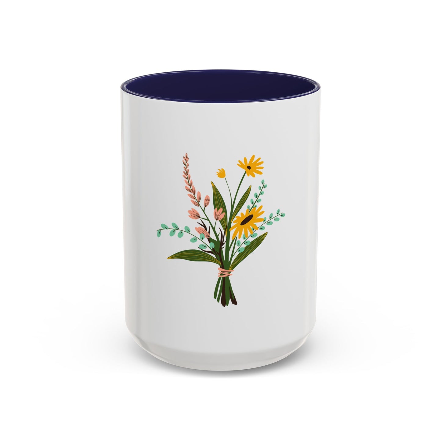 Taza de café con detalles florales: 11 oz y 15 oz: regalo perfecto para los amantes de la naturaleza