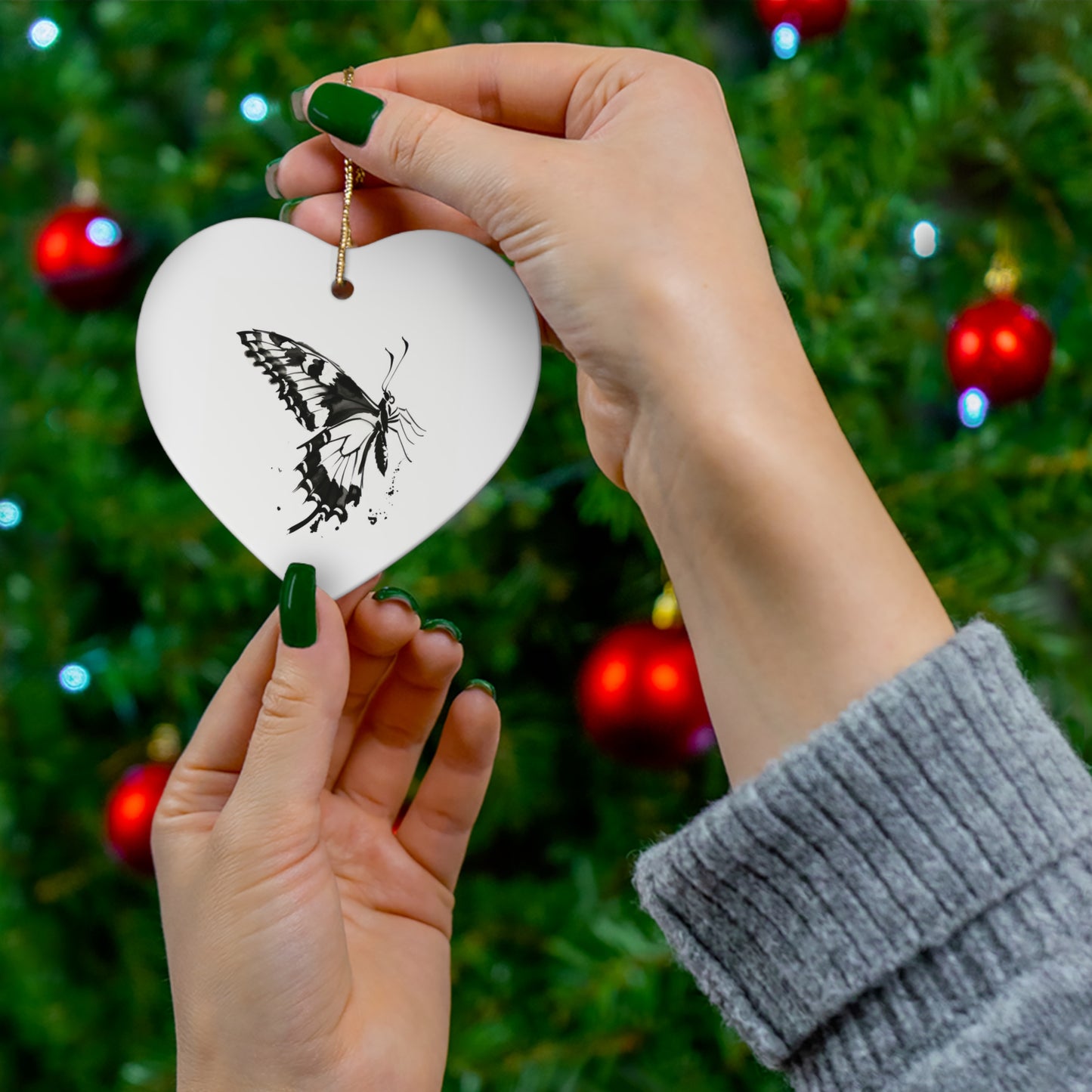 Elegant Butterfly Ceramic Ornament - Perfect for Holidays and Nature Lovers