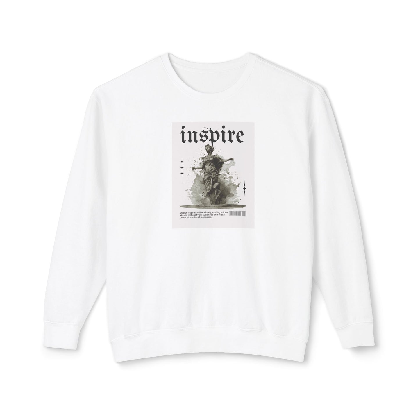 Inspire Unisex Lightweight Crewneck Sweatshirt | Motivational Art for Everyday Wear
