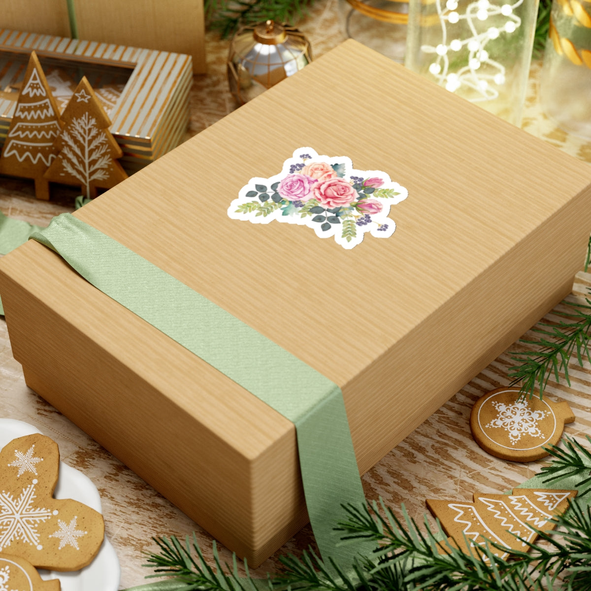 Floral Kiss-Cut Stickers | Elegant Rose Design for Decor & Gifts