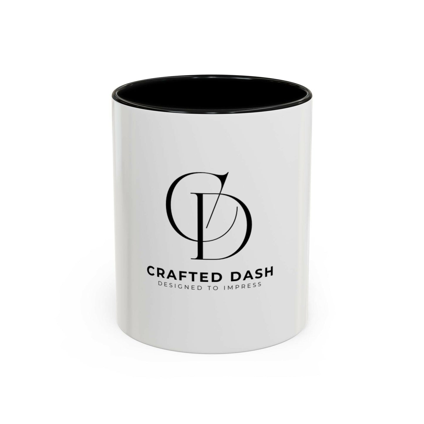 Crafted Dash Accent Coffee Mug | Stylish 11/15oz Ceramic Cup for Coffee Lovers