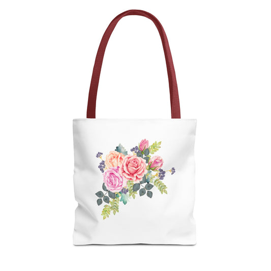 Bolso de mano con estampado floral de acuarela: elegante y versátil para uso diario