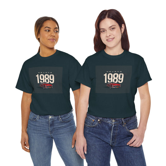 Retro Havana 1989 Heavy Cotton Tee | Vintage-Inspired Classic Unisex T-Shirt