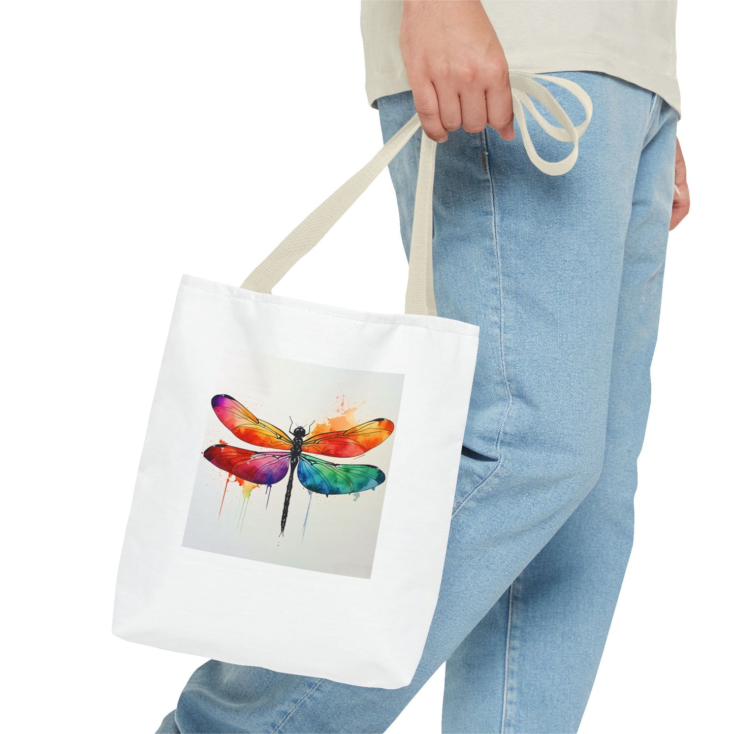 Colorful Dragonfly Art Tote Bag | Nature-Inspired Carryall for Outdoor Enthusiasts