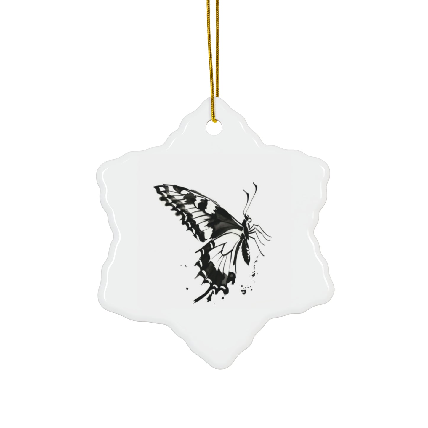 Elegant Butterfly Ceramic Ornament - Perfect for Holidays and Nature Lovers