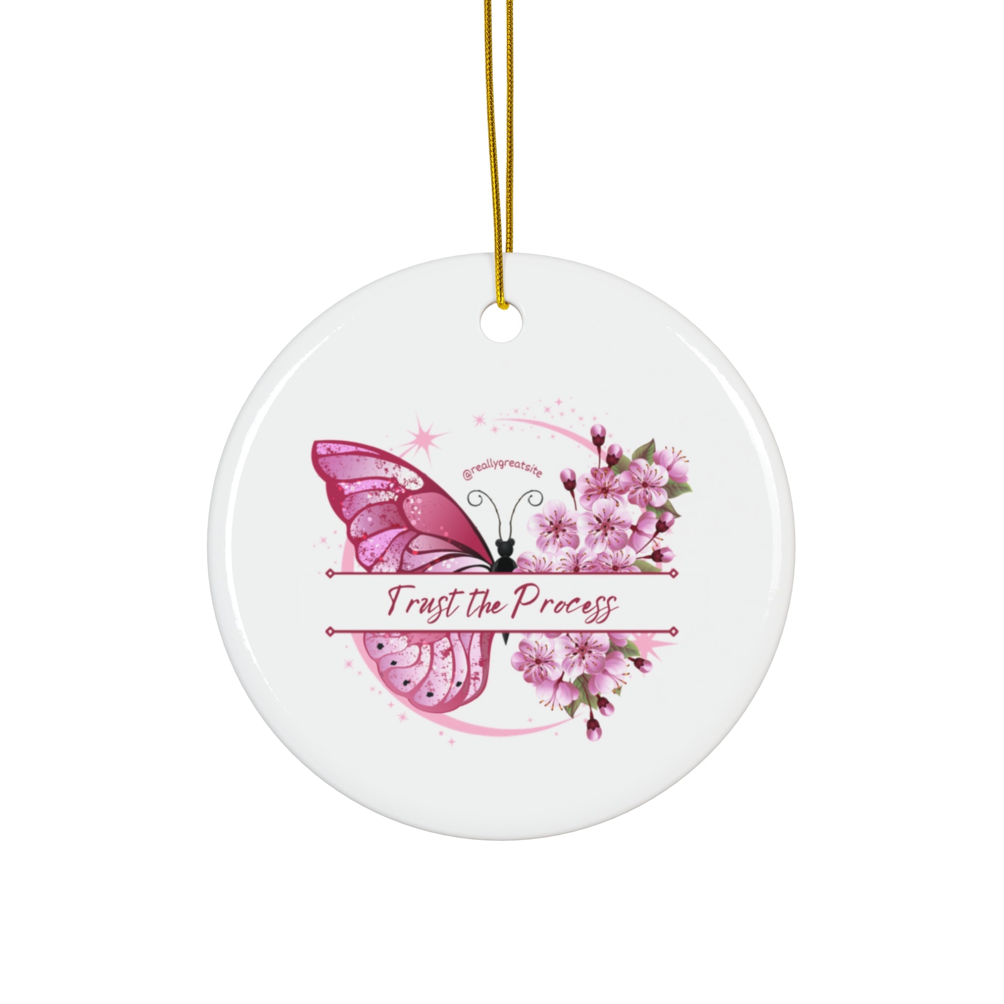 Inspirational Butterfly Ceramic Ornament -